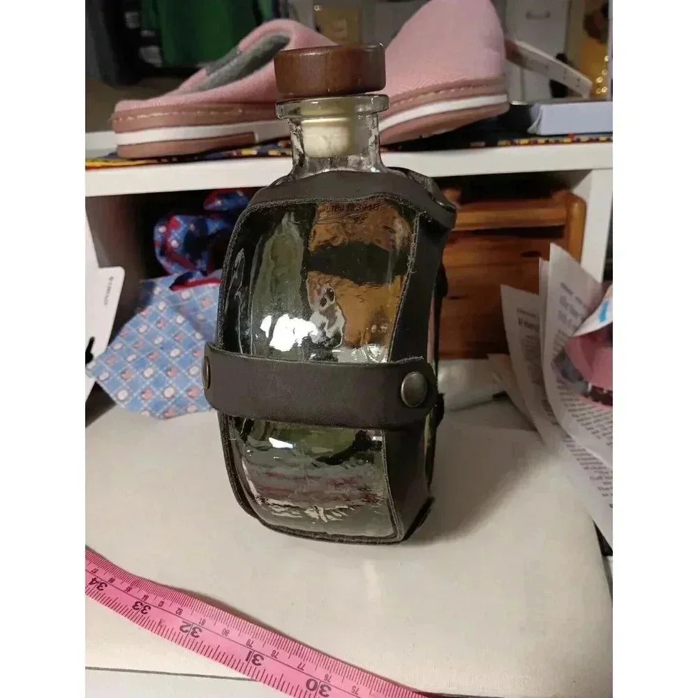 Bandero Premium Blanco Tequila Empty Bottle‎ Leather Wrap 750ml Cantina Style - Picture 5 of 6